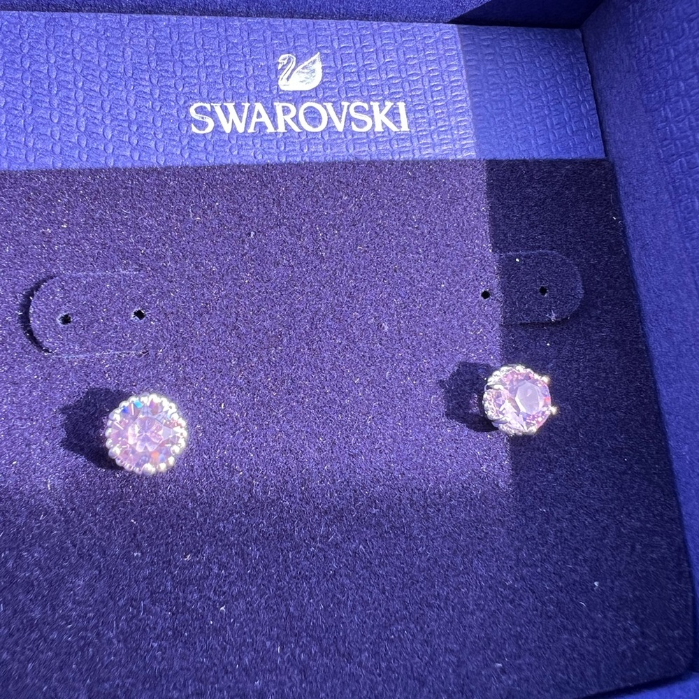 SWAROVSKI Birthstone Stud Earrings - June, Pink